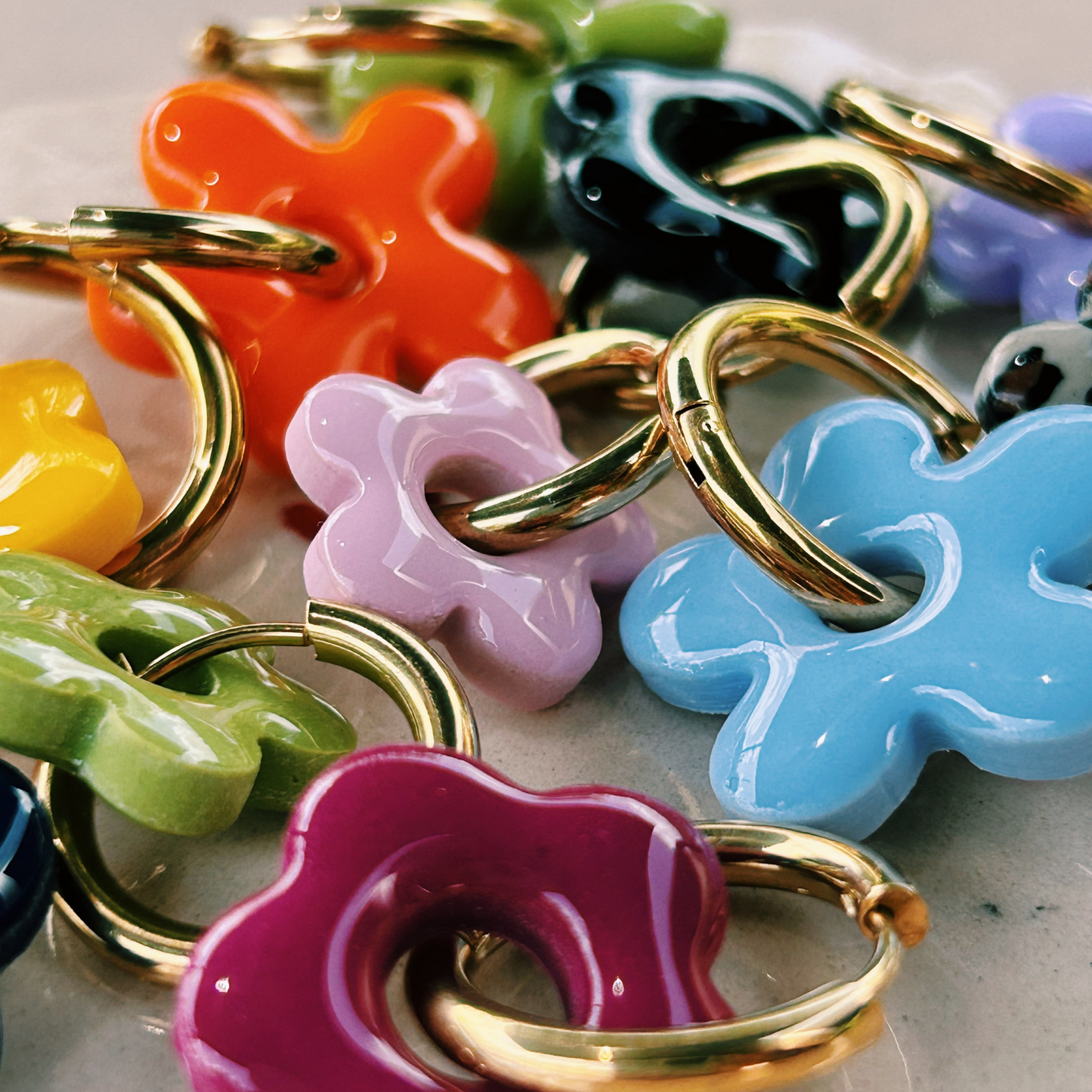 Mini boucles d’oreilles « FLOWER POWER » - HANDMADE