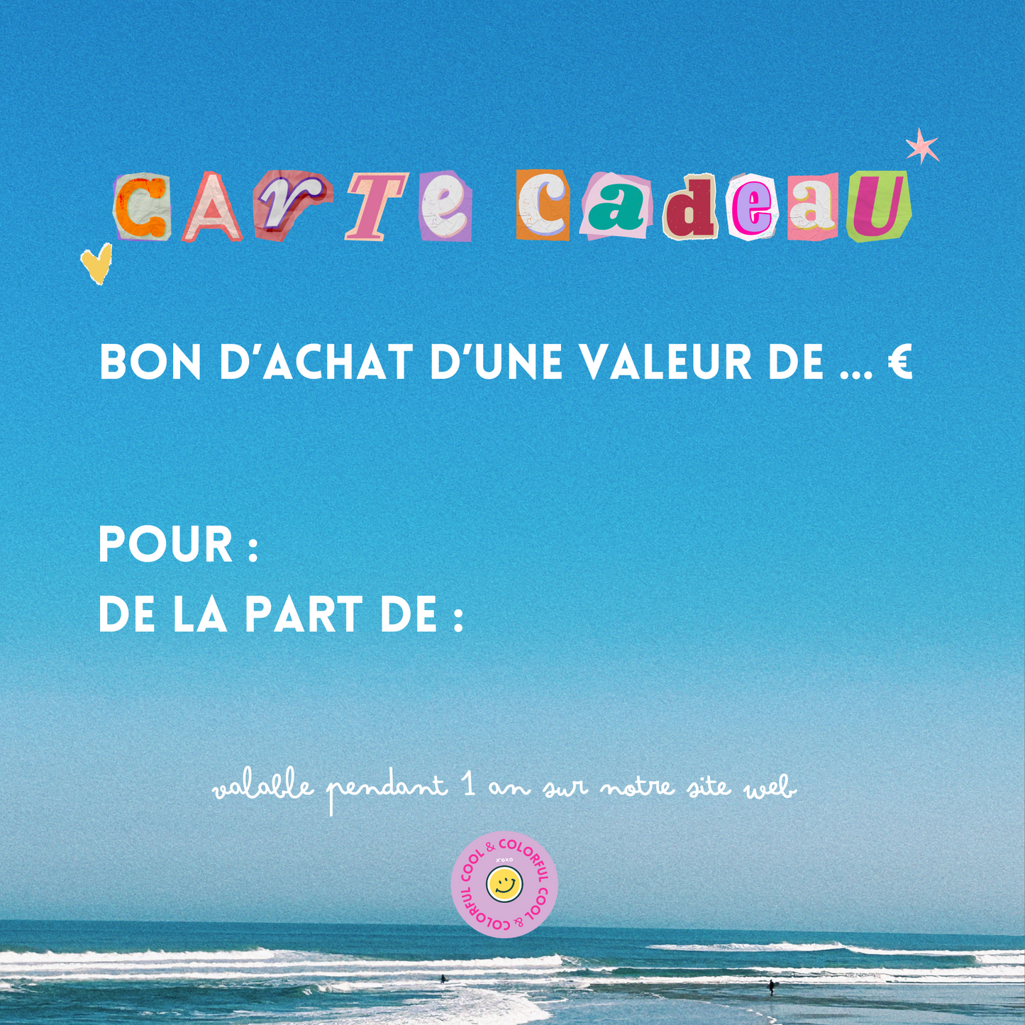 NOUVEAU - la carte cadeau 🎁