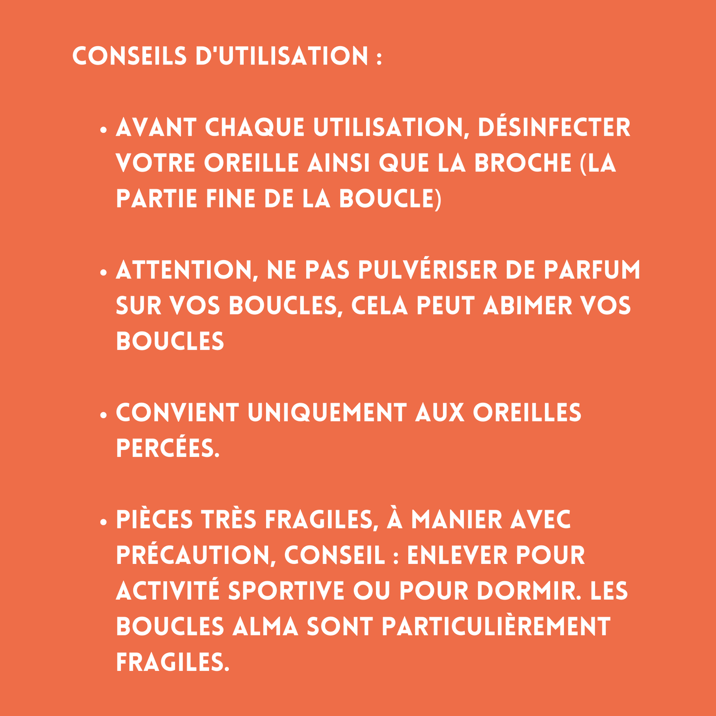 BOUCLES D’OREILLES - MINI MODÈLES