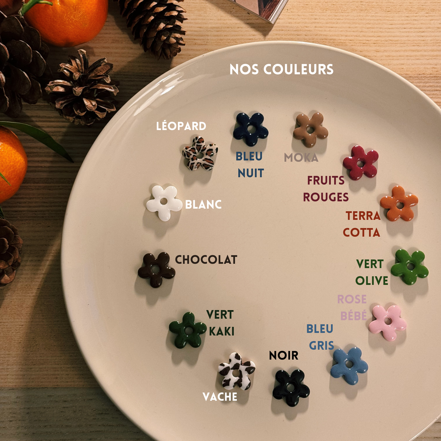 CHARMS DUO - paire de fleurs sans anneaux