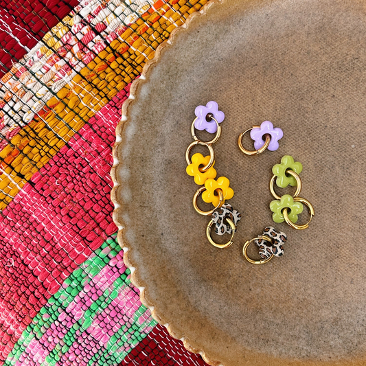 Mini boucles d’oreilles « FLOWER POWER » - HANDMADE
