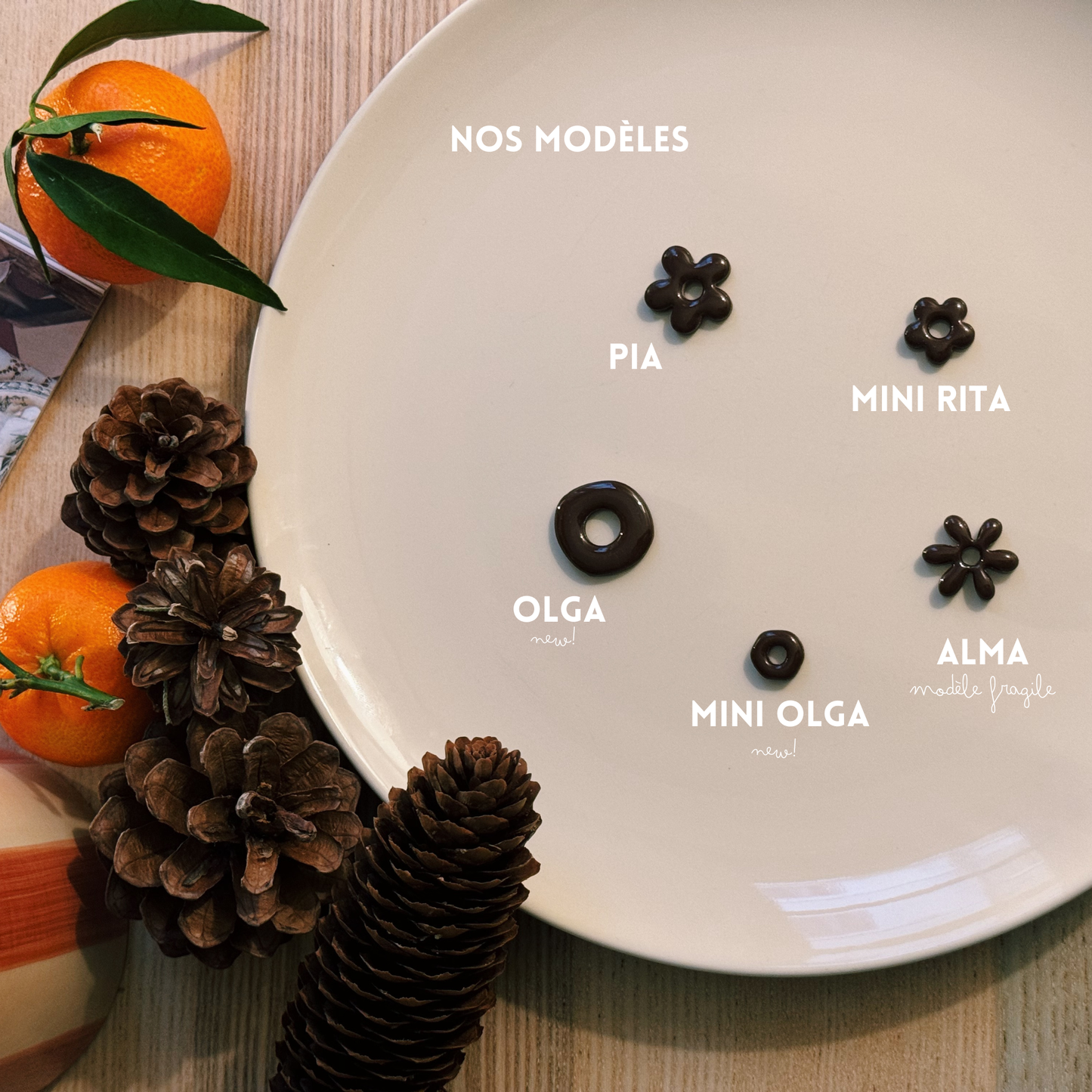 CHARMS DUO - paire de fleurs sans anneaux